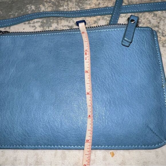 Burano Blue Leather Crossbody Bag - Picture 3 of 8